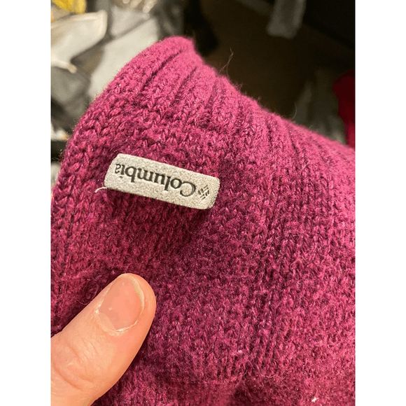 COLUMBIA She Pines for Alpine II Cowl Neck Purple Pink Sweater Size XL - Picture 4 of 5